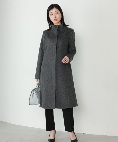 Filomo（フィローモ）の「[Filomo]カシミヤ ブレンドウールロングコートスタンドカラー（その他アウター・レディース・ネイビー/チャコールグレー/ブラック・M/L）」の14枚目の写真