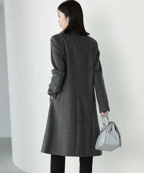 Filomo（フィローモ）の「[Filomo]カシミヤ ブレンドウールロングコートスタンドカラー（その他アウター・レディース・ネイビー/チャコールグレー/ブラック・M/L）」の13枚目の写真