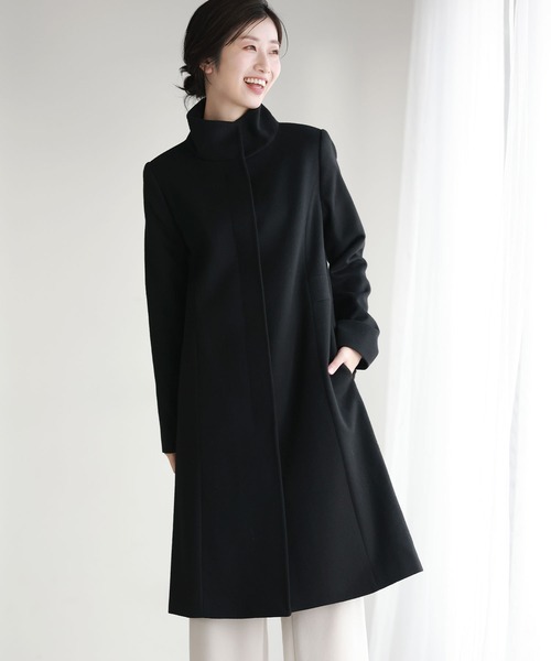 Filomo（フィローモ）の「[Filomo]カシミヤ ブレンドウールロングコートスタンドカラー（その他アウター・レディース・ネイビー/チャコールグレー/ブラック・M/L）」の12枚目の写真