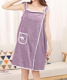 Doux Belle（ドゥーベル）の「ポケット付きバスラップタオル（ガウン/バスローブ）」