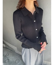 rib shirt knit tops(リブシャツニットトップス)