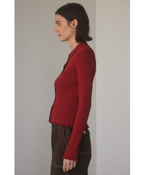 BLACK BY MOUSSY（ブラックバイマウジー）の「rib shirt knit
