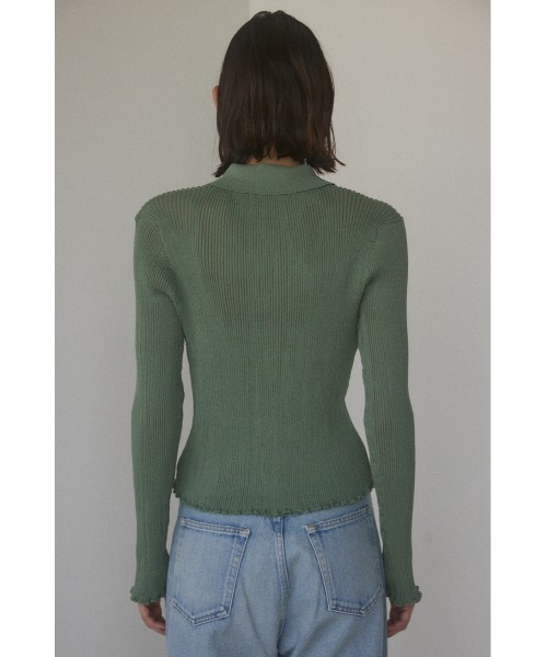 BLACK BY MOUSSY（ブラックバイマウジー）の「rib shirt knit