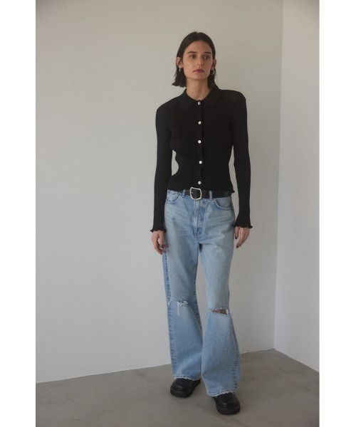 BLACK BY MOUSSY（ブラックバイマウジー）の「rib shirt knit
