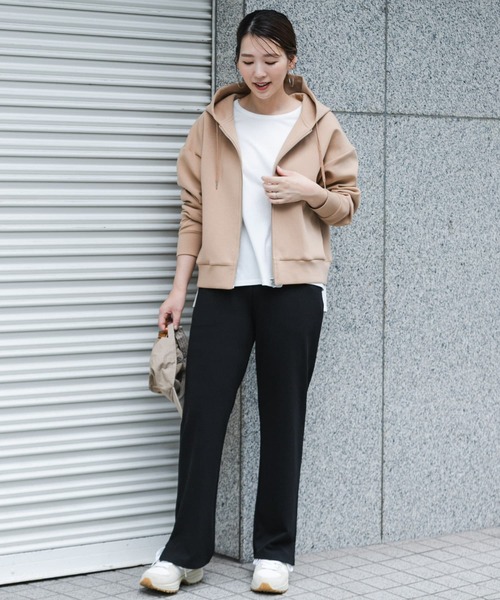 F by ROSSO(エフバイロッソ)の「F by ROSSO ダンボールニットショートZIPパーカー(パーカー・レディース・ベージュ/グレー・FREE)」の11枚目の写真