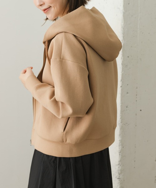 F by ROSSO(エフバイロッソ)の「F by ROSSO ダンボールニットショートZIPパーカー(パーカー・レディース・ベージュ/グレー・FREE)」の18枚目の写真