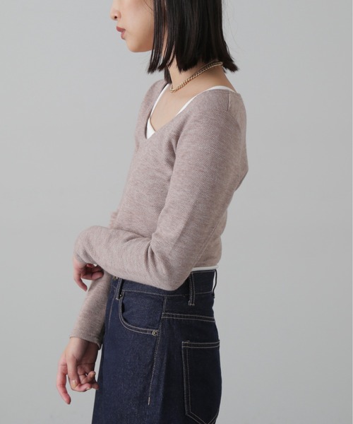 FREE'S MART（フリーズマート）の「キャミセットショート丈カットソー（Tシャツ/カットソー・レディース・ブルー/ブラウン/ブラック・FREE）」の16枚目の写真