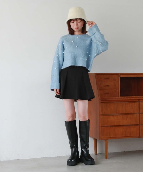 archives（アルシーヴ）の「ファーハット（ハット・レディース・ブラック/オフホワイト/グレイッシュベージュ・FREE）」の22枚目の写真