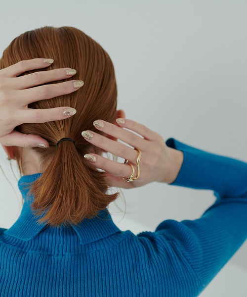 natural couture(ナチュラルクチュール)の「ダブルフィンガーリング(リング・レディース・シルバー/ゴールド・FREE)」の5枚目の写真