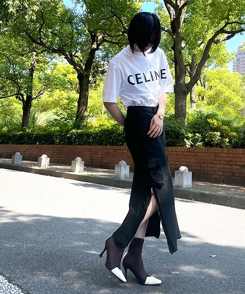 SEN TOKYO（セントーキョー）の「2WAY大人かわいいナローシルエット。サイドスリットカーゴスカート（スカート・レディース・ブラック/グレー・F）」の8枚目の写真