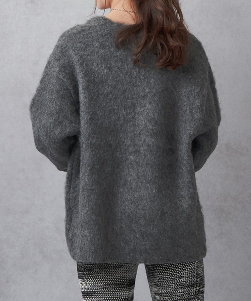 Lull(ルル)の「【Lull / ルル】モヘアタッチニットカーディガン(カーディガン/ボレロ・レディース・グリーン/ブルー/グレー/チャコールグレー/アイボリー・ONESIZE)」の21枚目の写真