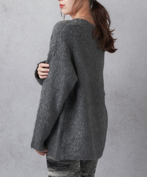 Lull(ルル)の「【Lull / ルル】モヘアタッチニットカーディガン(カーディガン/ボレロ・レディース・グリーン/ブルー/グレー/チャコールグレー/アイボリー・ONESIZE)」の22枚目の写真