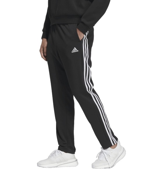 adidas(アディダス)の「アディダス adidas スリーストライプス ダブルニット トラックパンツ(その他パンツ・メンズ・グレー/ブラック×ホワイト/ネイビー/ブラック×ブラック・S/LL/M/L/3L)」の2枚目の写真