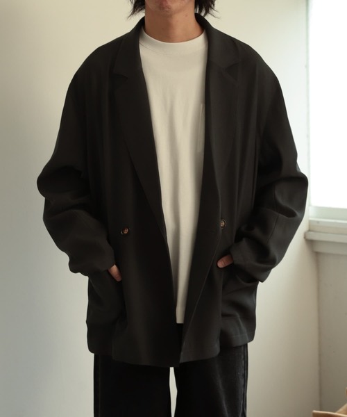 SENSE OF PLACE by URBAN RESEARCH（センスオブプレイスバイアーバンリサーチ）の「ダブルルーズジャケット（その他アウター・メンズ・グレー/ベージュ・LARGE/MEDIUM）」の10枚目の写真