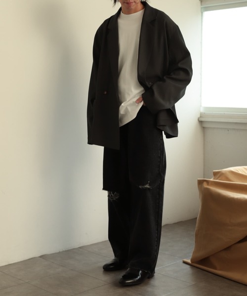 SENSE OF PLACE by URBAN RESEARCH（センスオブプレイスバイアーバンリサーチ）の「ダブルルーズジャケット（その他アウター・メンズ・グレー/ベージュ・LARGE/MEDIUM）」の16枚目の写真