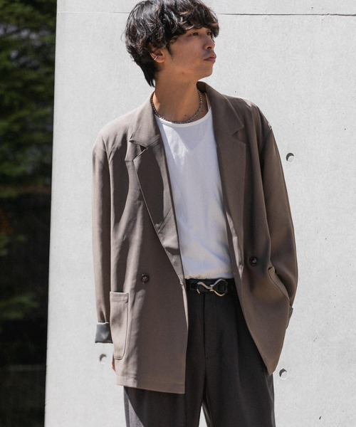 SENSE OF PLACE by URBAN RESEARCH（センスオブプレイスバイアーバンリサーチ）の「ダブルルーズジャケット（その他アウター・メンズ・グレー/ベージュ・LARGE/MEDIUM）」の19枚目の写真