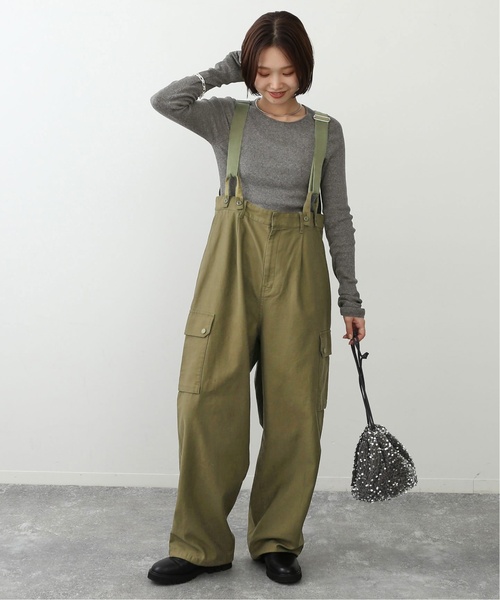 SLOBE IENA（スローブイエナ）の「《追加》サスペンダーカーゴ（サロペット/オーバーオール・レディース・カーキ・36/38）」の20枚目の写真