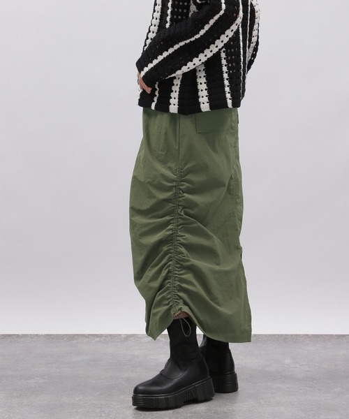 LAKOLE(ラコレ)の「パラシュートスカート2 / 980308(スカート・レディース・ブラック/カーキ・MEDIUM/SMALL)」の9枚目の写真