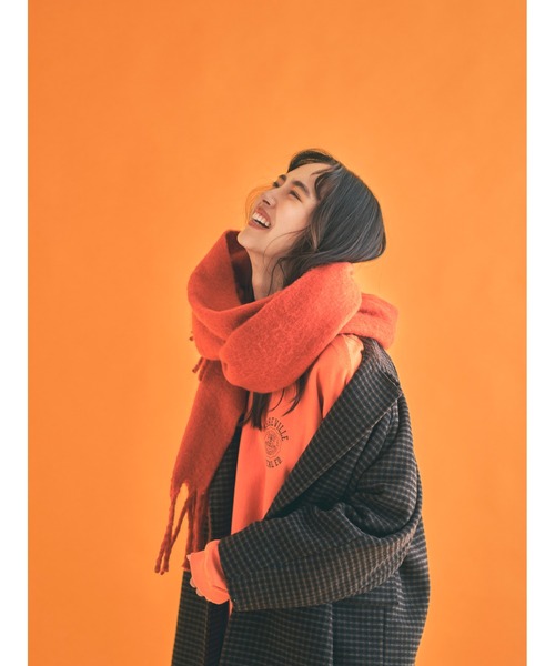 Ungrid（アングリッド）の「起毛大判ニットマフラー（マフラー・レディース・アイボリー/オレンジ/グレー/ブラウン・FREE）」の22枚目の写真