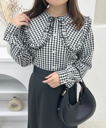 ダブルフリル襟ブラウス【ZOZOTOWN限定アイテム】