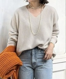 RIVE DROITE | ヘアリーヤーンVネックニット(ニット/セーター)