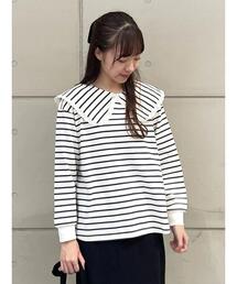 Samansa Mos2 | ビックカラーボーダーカットソー(Tシャツ/カットソー)