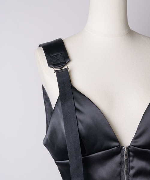 特別価格 フロントジップサテンビスチェ（その他トップス）｜VIOLETTA トップス
