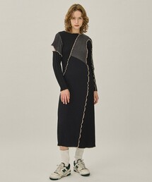 PUBLIC TOKYO | ＜WEB限定＞スウィッチウェーブリブニットワンピース(ワンピース)