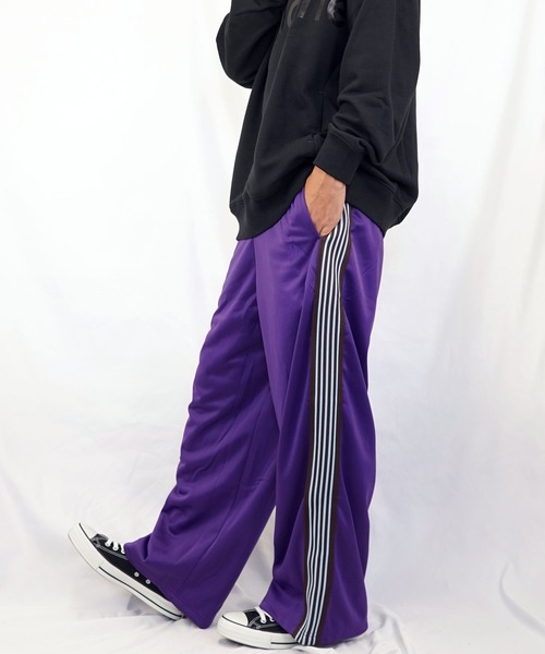 Burner（バーナー）の「【GROOVY STORE】サイドライントラックパンツ（その他パンツ・メンズ・チャコールグレー/ブラック/パープル/グリーン・L/LL/M）」の4枚目の写真