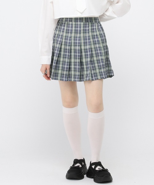 3.3 Field Trip (3.3フィールドトリップ)の「3.3 Field Trip/チェックミニスカート 2983554(スカート・レディース・ブルー/ネイビー・FREE)」の2枚目の写真