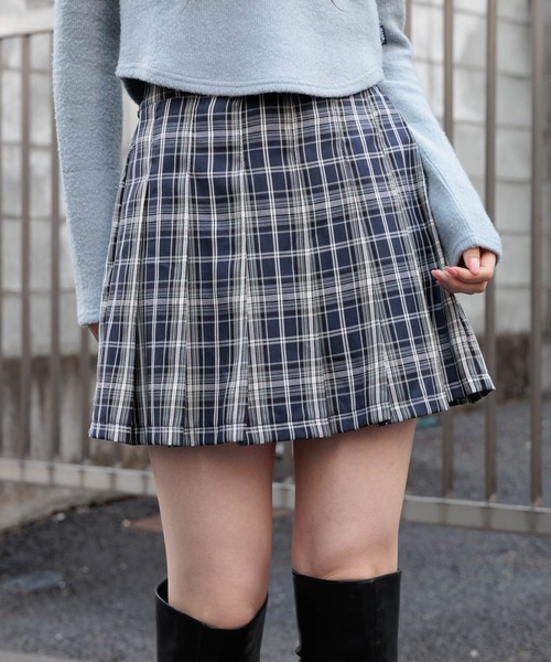 3.3 Field Trip (3.3フィールドトリップ)の「3.3 Field Trip/チェックミニスカート 2983554(スカート・レディース・ブルー/ネイビー・FREE)」の14枚目の写真