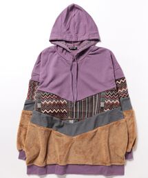 【チャイハネ】ファザナパッチワークパーカーM