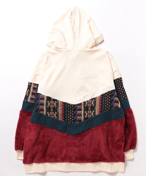 チャイハネ（チャイハネ）の「【チャイハネ】ファザナパッチワークパーカーM（パーカー・メンズ・パープル/ブラック/ホワイト・FREE）」の4枚目の写真