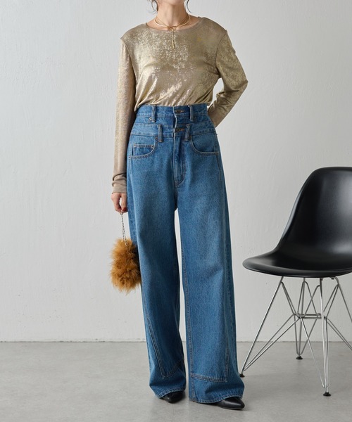 PAPILLONNER(パピヨネ)の「フェザーミニショルダー(ハンドバッグ・レディース・ブラウン/グリーン・FREE)」の7枚目の写真