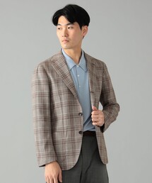 【Brilla per il gusto / PIACENZA ウールシルク ブロックチェック ジャケット】