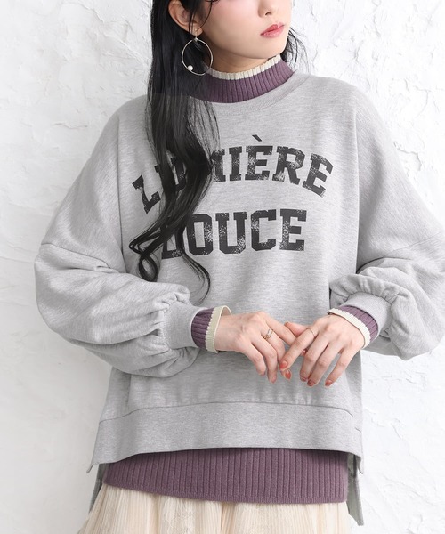 n'OrLABEL（ノアールレーベル）の「『配色袖ボタンハイネックニット』（ニット/セーター・レディース・ブラック/グレー/アイボリー/ダークラベンダー/グレイッシュブルー・LL/M/L）」の13枚目の写真