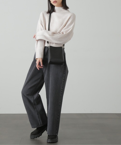 FREE'S MART(フリーズマート)の「◇4者混鹿の子ショート丈タートルネックニット(ニット/セーター・レディース・オフホワイト/ライトグリーン/ブラック/ピンク/ブルー・FREE)」の15枚目の写真