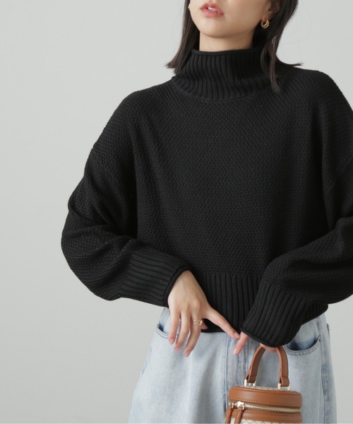 FREE'S MART(フリーズマート)の「◇4者混鹿の子ショート丈タートルネックニット(ニット/セーター・レディース・オフホワイト/ライトグリーン/ブラック/ピンク/ブルー・FREE)」の18枚目の写真