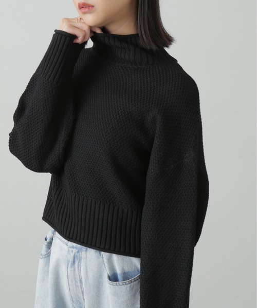 FREE'S MART(フリーズマート)の「◇4者混鹿の子ショート丈タートルネックニット(ニット/セーター・レディース・オフホワイト/ライトグリーン/ブラック/ピンク/ブルー・FREE)」の17枚目の写真