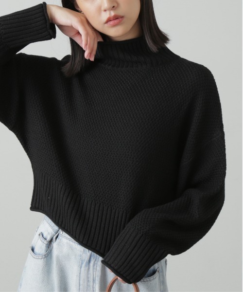 FREE'S MART(フリーズマート)の「◇4者混鹿の子ショート丈タートルネックニット(ニット/セーター・レディース・オフホワイト/ライトグリーン/ブラック/ピンク/ブルー・FREE)」の7枚目の写真