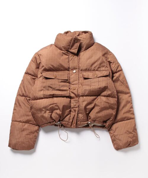 Mayree（メイリー）の「【Mayree】中綿 ダウンジャケット ショート丈 アウター（ダウンジャケット/コート・レディース・ブラウン・SMALL/MEDIUM/LARGE）」の5枚目の写真