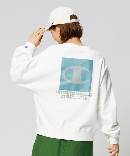 Champion(チャンピオン)の「【Champion】バックプリントスウェット(スウェット・レディース・サックスブルー/ブラック/ホワイト・M/L)」の2枚目の写真