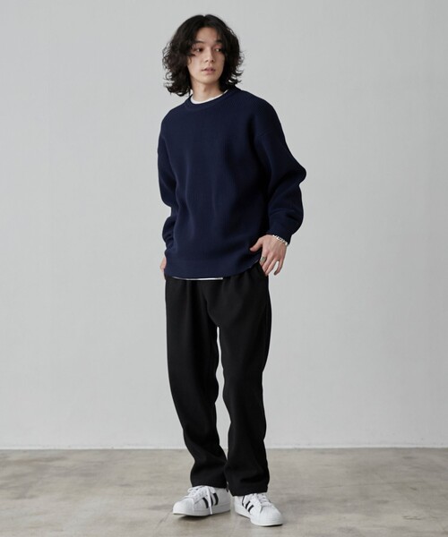 coen（コーエン）の「ニットフラノあったかシェフパンツ"CHEF PANTS"（その他パンツ・メンズ・ブラック/ネイビー/ダークグレー・S/M/L/XL）」の5枚目の写真