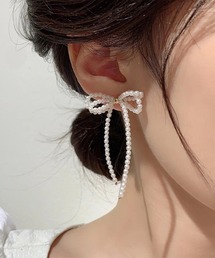 Coo+i（クーイ）の「パールリボンピアス（ピアス（両耳用））」