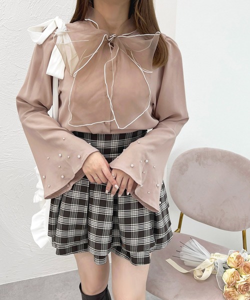 apres jour（アプレジュール）の「オーガンジーボウタイブラウス【ZOZOTOWN限定アイテム】（シャツ/ブラウス・レディース・ブラック/オフホワイト/モカ・X-LARGE/フリー）」の18枚目の写真