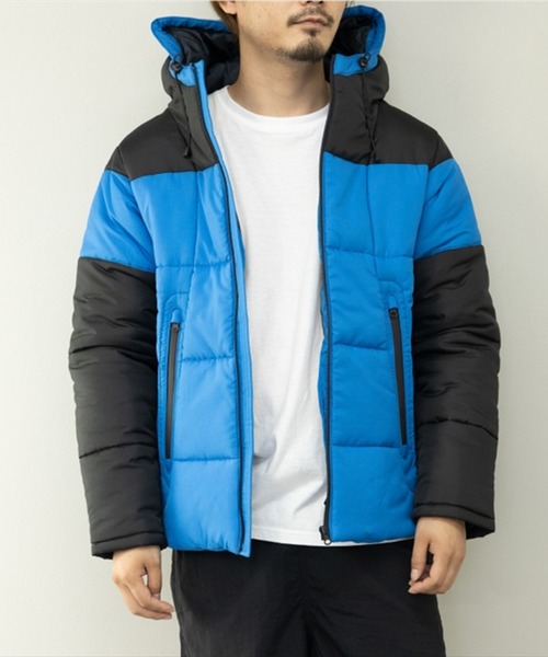 STYLEBLOCK（スタイルブロック）の「デュスポ中綿切替ブルゾン（ダウンジャケット/コート・メンズ・カーキ/ホワイト/ブルー/ベージュ・M/L）」の4枚目の写真