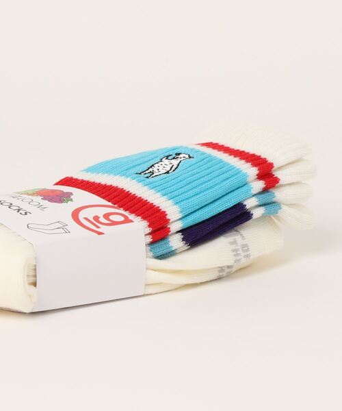 Design Tshirts Store graniph（デザイン　ティーシャツ　ストア　グラニフ）の「FRUIT OF THE LOOM× graniph  ラムチョップ 3ライン C（ソックス/靴下・メンズ・マルチ・25cm～27cm）」の7枚目の写真