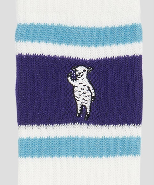 Design Tshirts Store graniph（デザイン　ティーシャツ　ストア　グラニフ）の「FRUIT OF THE LOOM× graniph  ラムチョップ 3ライン C（ソックス/靴下・メンズ・マルチ・25cm～27cm）」の4枚目の写真