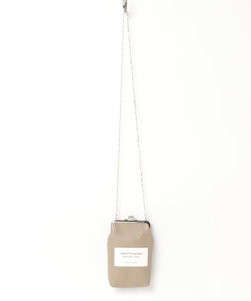 beautiful people(ビューティフルピープル)の「CLASP POUCH(ショルダーバッグ・レディース・ブラック/ナチュラル/オフホワイト・ONE SIZE)」の3枚目の写真