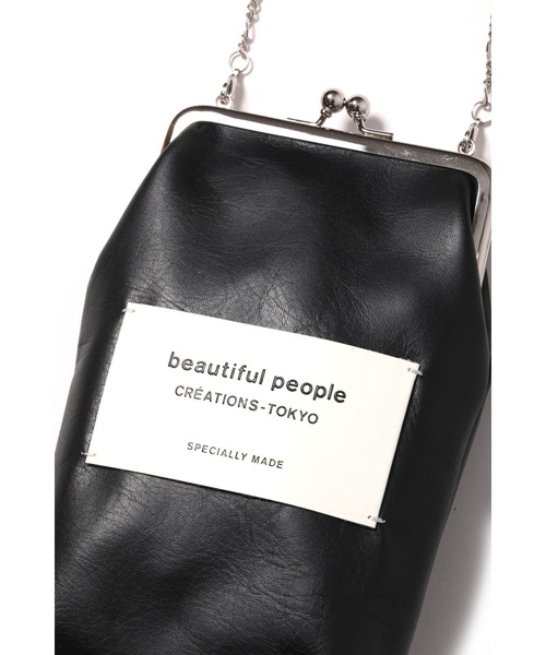 beautiful people(ビューティフルピープル)の「CLASP POUCH(ショルダーバッグ・レディース・ブラック/ナチュラル/オフホワイト・ONE SIZE)」の8枚目の写真